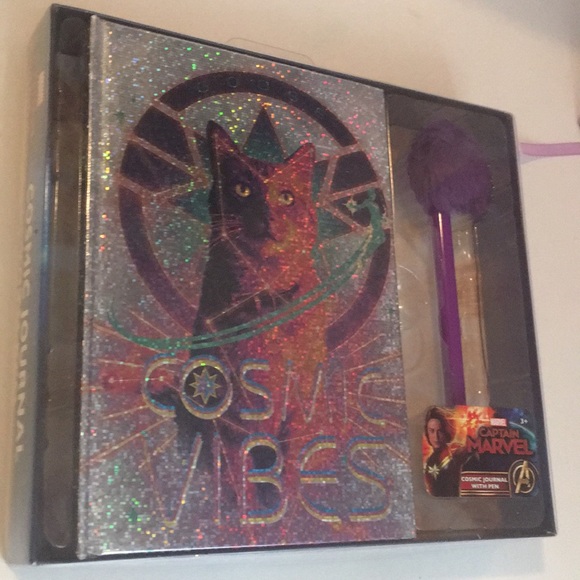 Captain Marvel journal with pen . Cosmic vibes - Picture 3 of 5